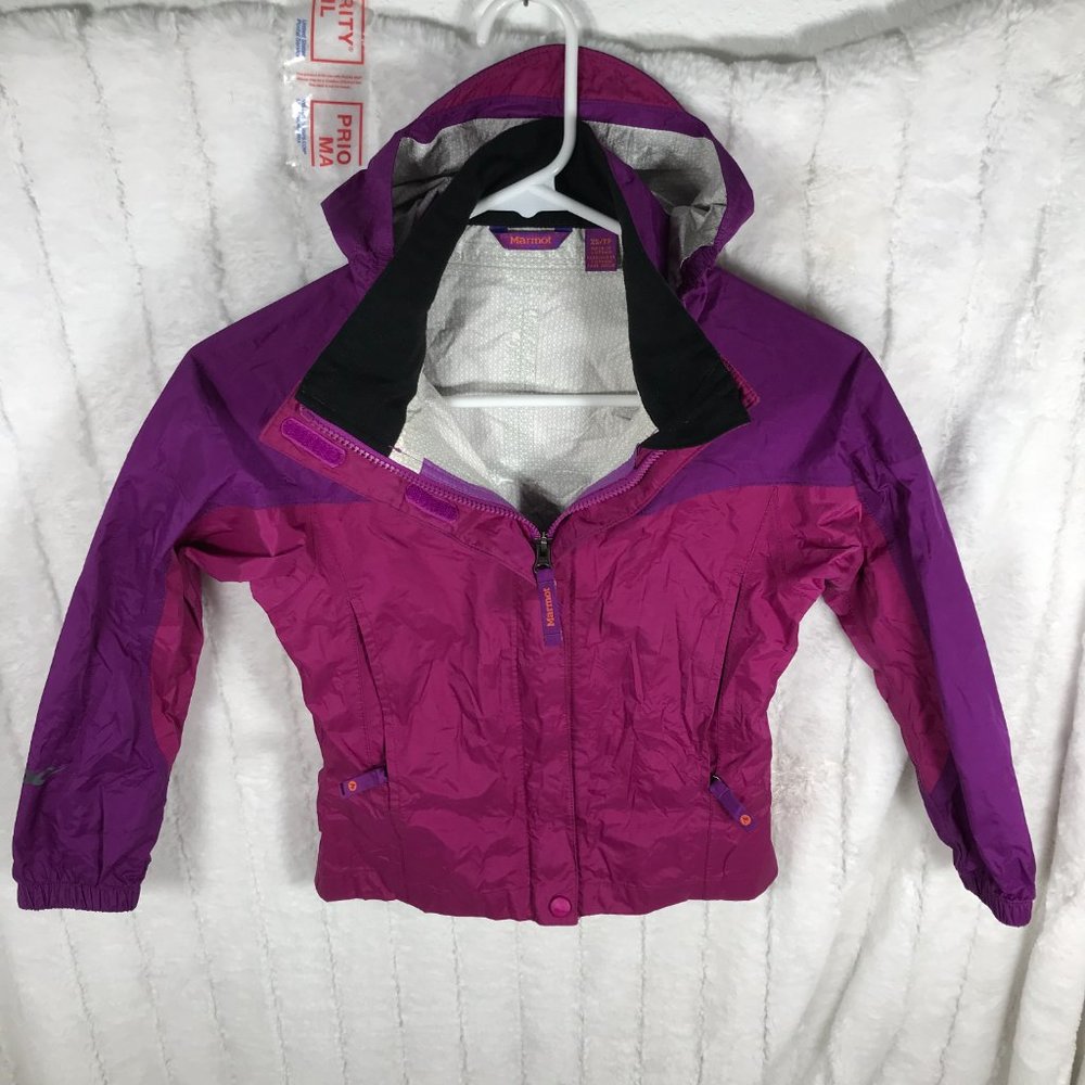 Marmot Girls XS 4-5 Windbreaker with hood - Picture 2 of 12